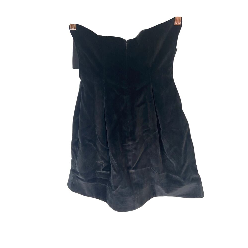 Stone Cold Fox Charlotte Velvet Mini Dress Strapless Cocktail Party LBD XXS 00 - Picture 7 of 10